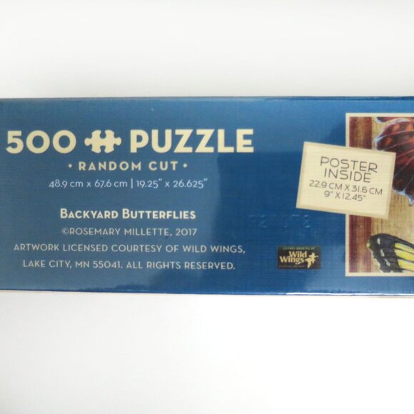 Cobble Hill Backyard Butterflies 500 Piece Puzzle - Picture 8 of 9